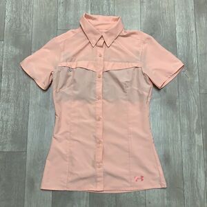 Womens Under Armour Semi-Fitted Shortsleeve Button‎ Up Shirt